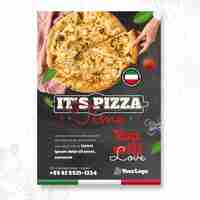 Free vector italian food vertical flyer