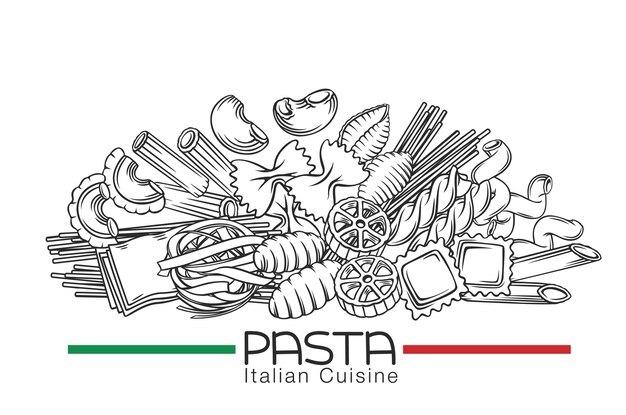 イタリア料理要素セット 無料のベクター