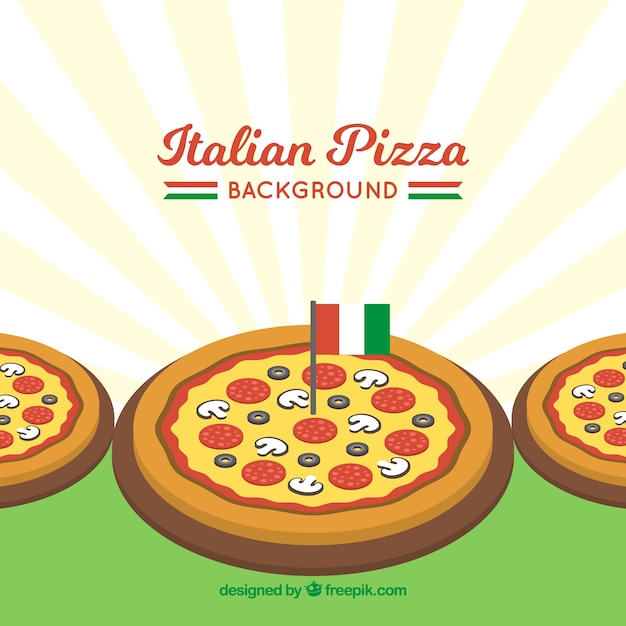 Free vector italian pizza background