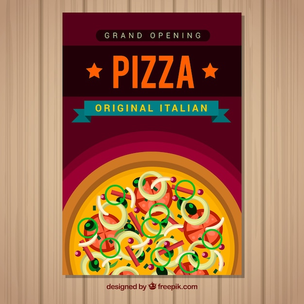 Vettore gratuito brochure pizza italiana