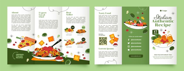 Italian restaurant brochure template