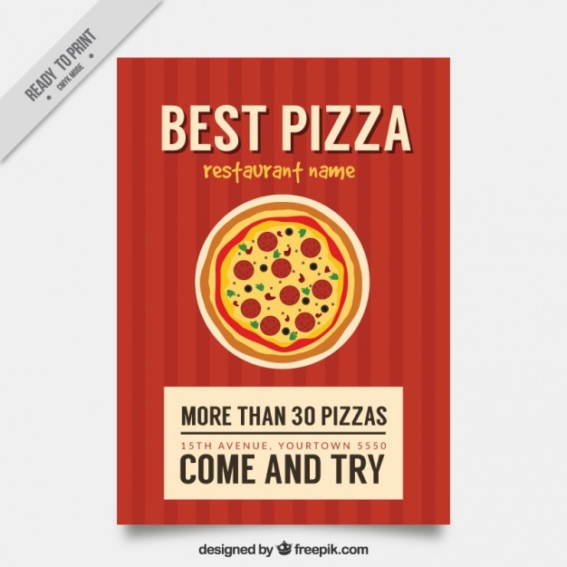 Free vector italian restaurant brochure