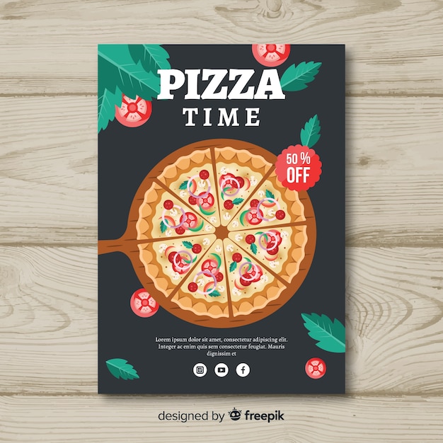 Free vector italian restaurant flyer