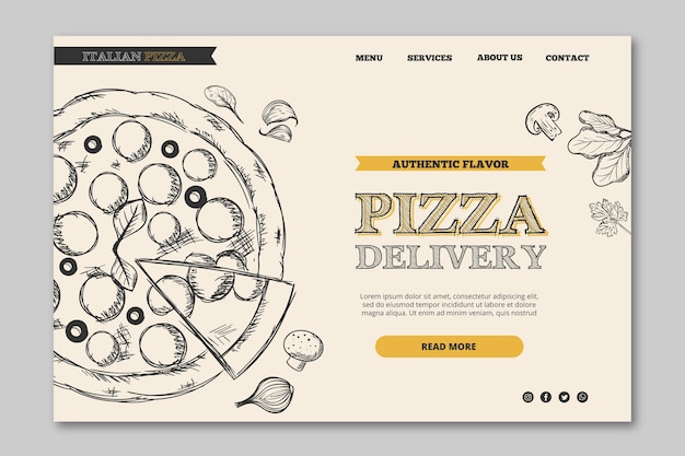 Italian restaurant template banner theme