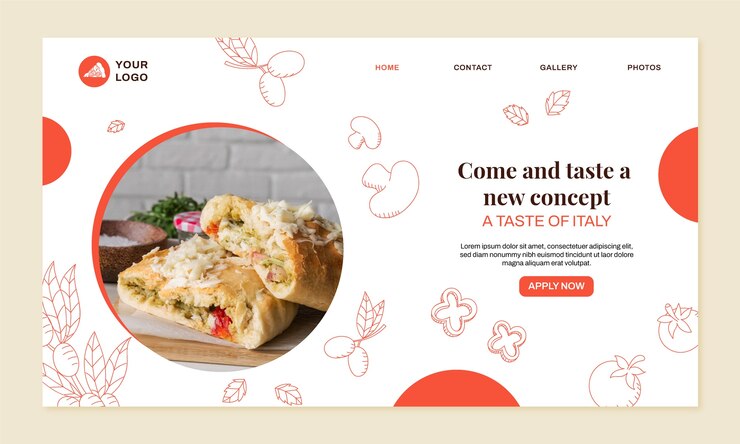 Free Vector italian restaurant template design
