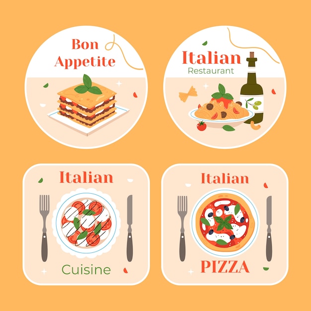 Free vector italian restaurant template design