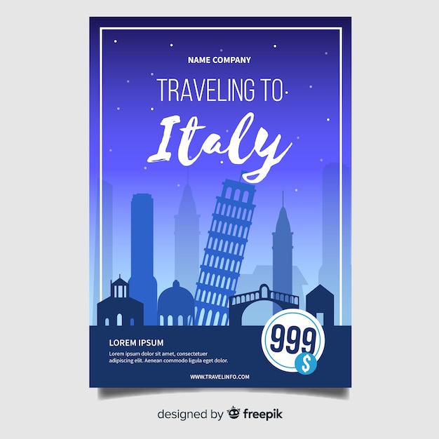 Free vector italy flyer template