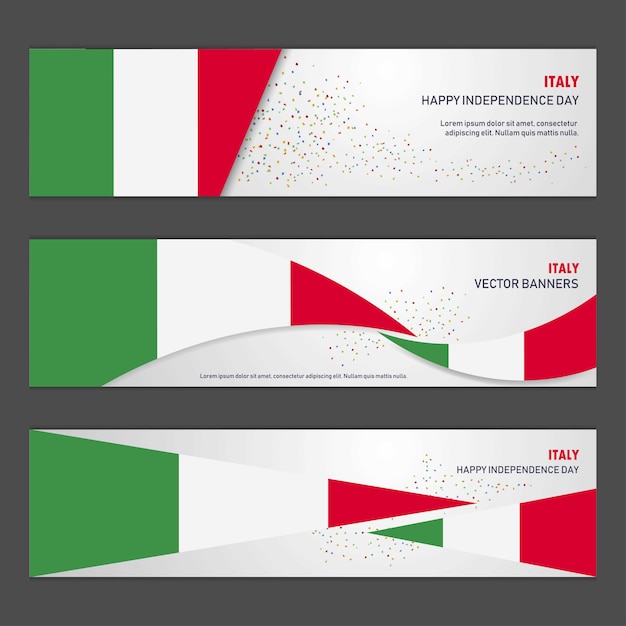 Free vector italy independence day