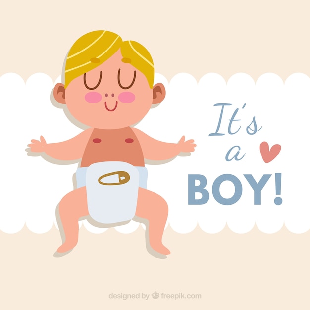 Free vector its a boy background design