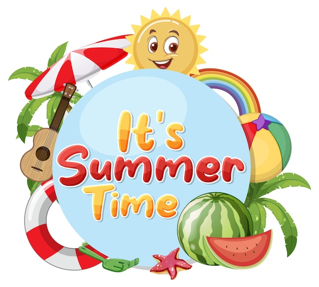 Its summer time logo template