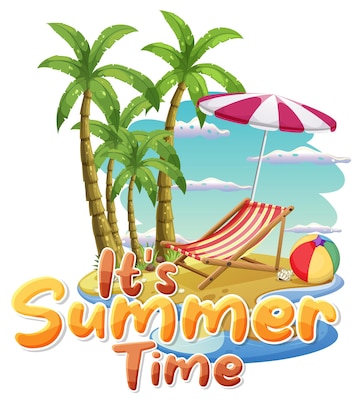 Its summer time Royalty Free Vector Image - VectorStock