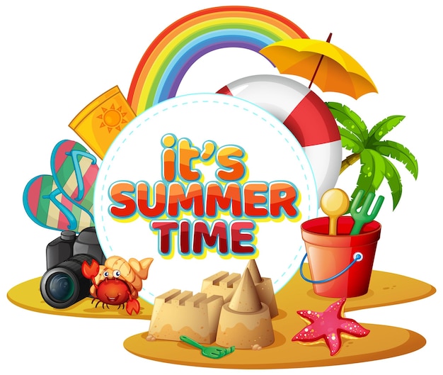 Its summer time text banner template