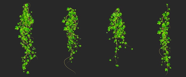 ヴィンテージ植物と葉のイラスト 無料のベクター