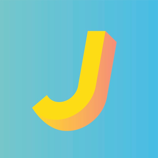 Free vector j letter