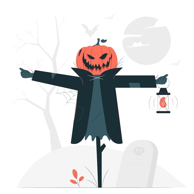 Free vector jack o'lantern concept illustration