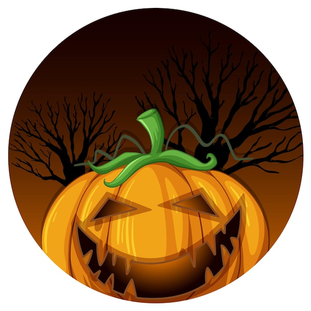 Vettore gratuito jack o'lantern zucca di halloween