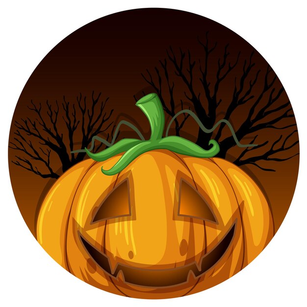 Vettore gratuito jack o'lantern zucca di halloween