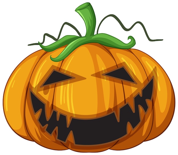 Vettore gratuito jack o'lantern zucca di halloween