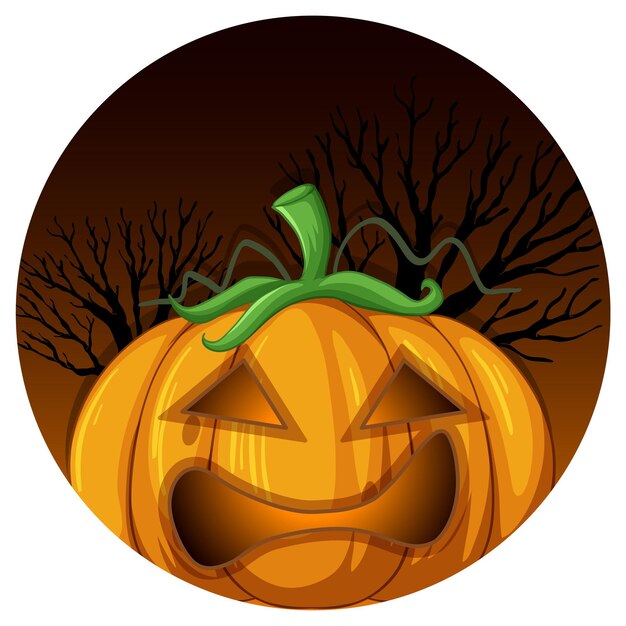 Vettore gratuito jack o'lantern zucca di halloween