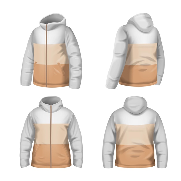 Free vector jacket realistic set