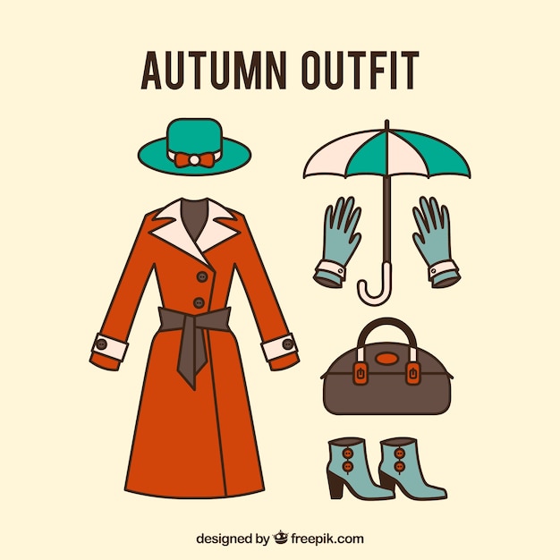 Jacket with other clothes for autumn