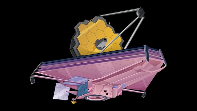 Бесплатное векторное изображение Космический телескоп джеймса уэбба jwst