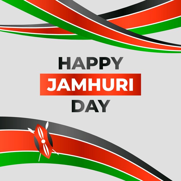 Jamhuri day event realistic ribbon