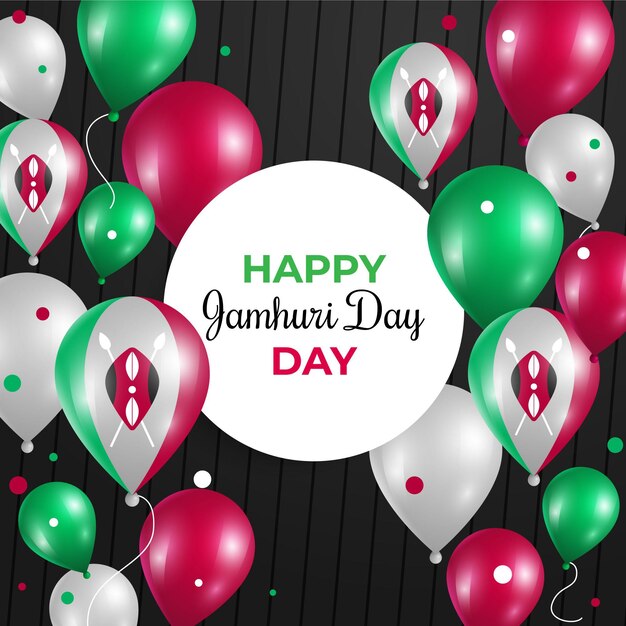 Jamhuri day with realistic balloons