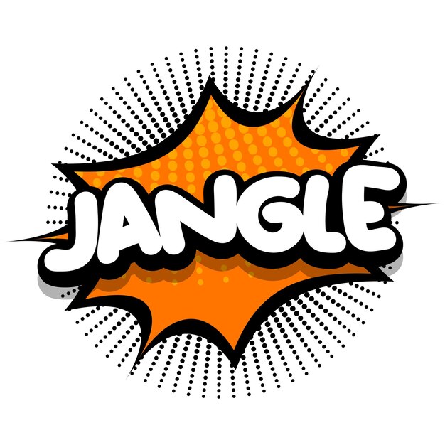 Jangle Comic book explosion bubble vector illustration