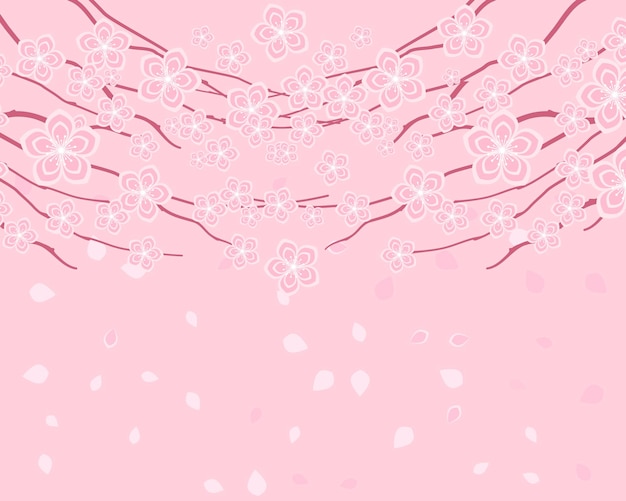 Free vector japanese cherry blossom background