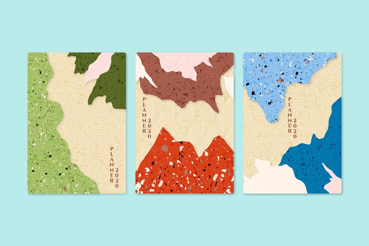 Free Vector japanese cover set minimalist design