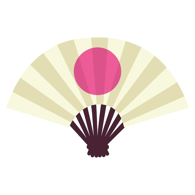 Free vector japanese fan icon isolated design