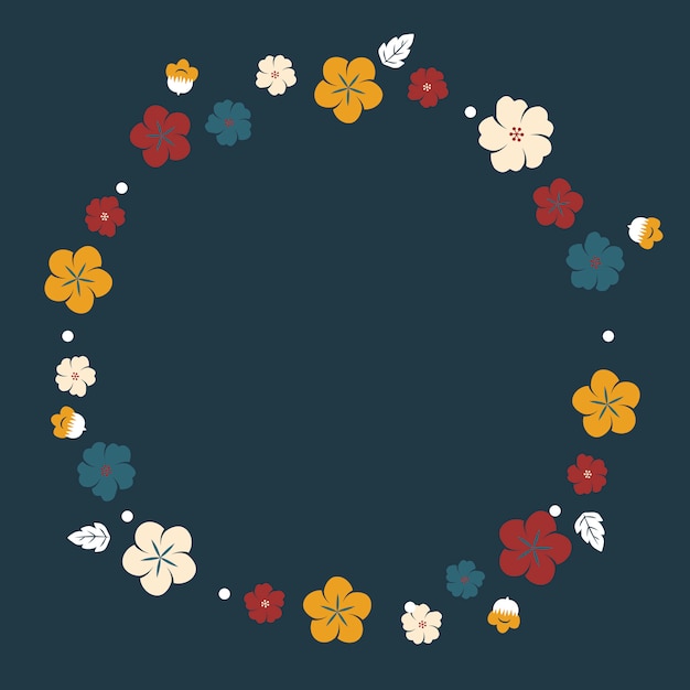 Japanese flowers frame