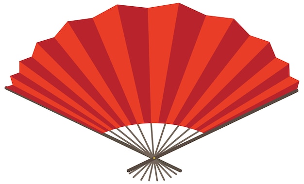 Japanese folding fan or hand fan isolated