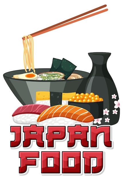 Free vector japanese food element nation tradition symbol