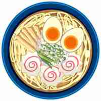 Free vector japanese ramen noodles bowl