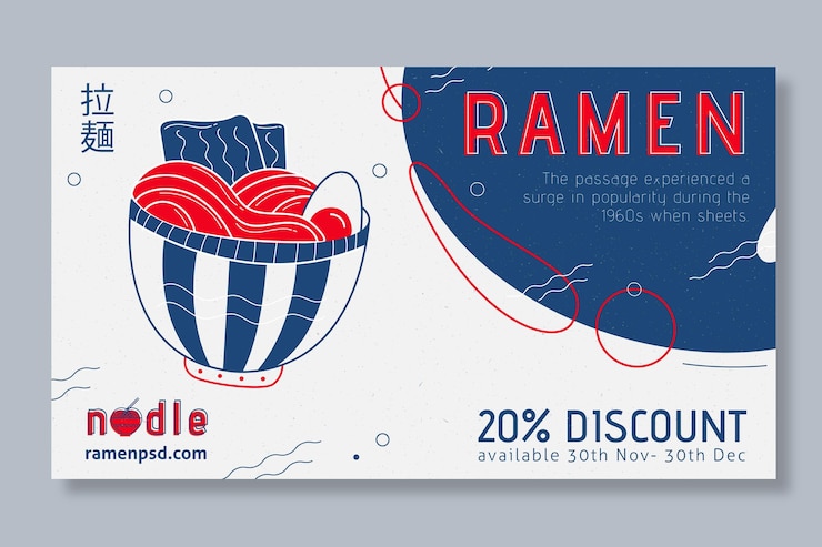 Free Vector japanese restaurant banner template