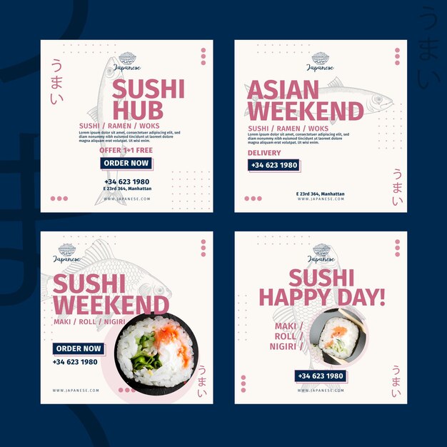Japanese restaurant instagram post collection