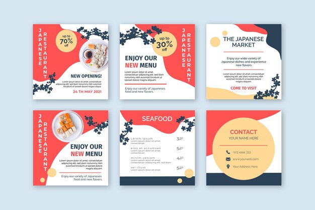 Japanese restaurant instagram posts