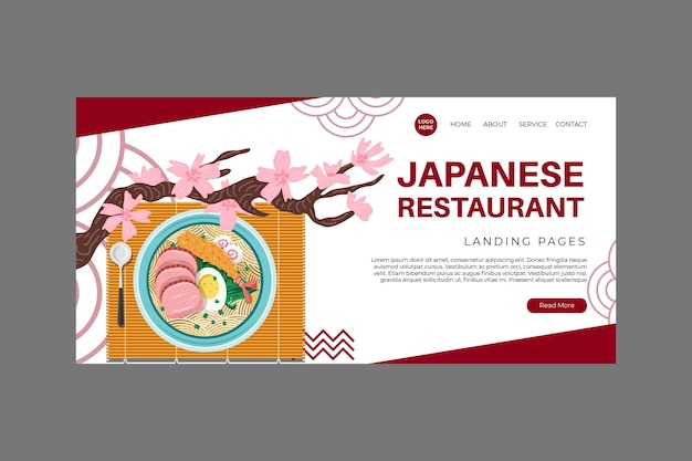 Japanese restaurant landing page