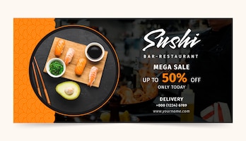 Japanese restaurant sale banner