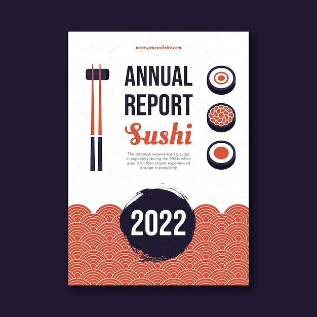 Free vector japanese restaurant texture annual report