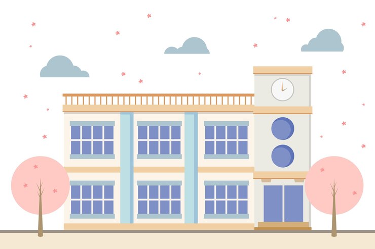 無料Vector 日本の学校