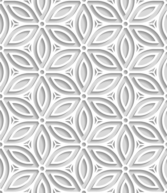 Japanese seamless pattern cut out from paper
