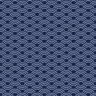 日本​の​シームレス​な​パターン​。​日本​の​波​の​パターン​の​ベクトル​の​背景​。​ベクトル​イラスト