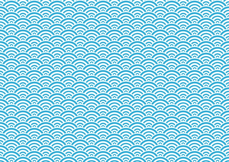 Free Vector japanese seamless vector vintage wave pattern