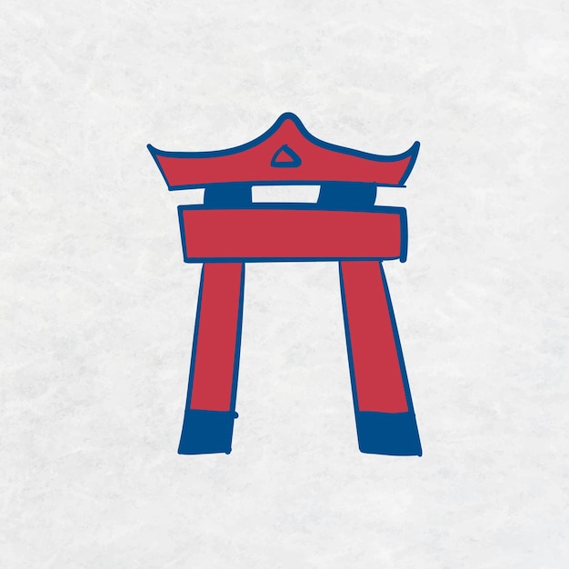 Free vector japanese torii gate vector