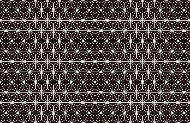 Free Vector japanese vintage seamless pattern with a black background vector illustration horizontally and ver