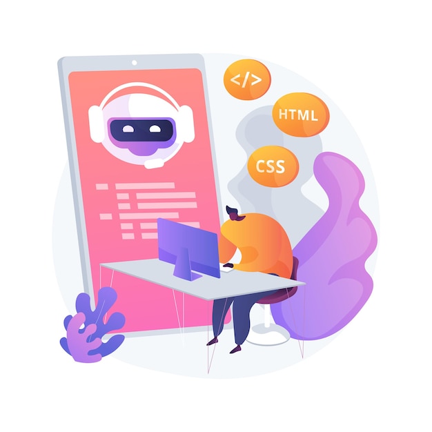 Java開発者。スマートフォンソフトウェア。 javascriptコーディング、アプリケーションの作成、cssプログラミング。 htmlソースコードの改ざん。モバイルプログラム。ベクトル分離された概念の比喩の図。