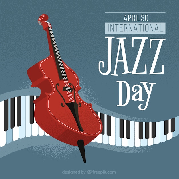 Free vector jazz background with musical instruments